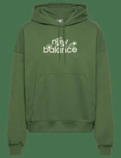 Kvinnor New Balance Sweatshirts|Flower Hoodie - Huvtröjor