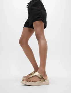FitFlop F-MODE GO ADJUSTABLE FLATFORM TOE-POST SANDALS - Platta mules|Kvinnor Mules & Slip-Ins