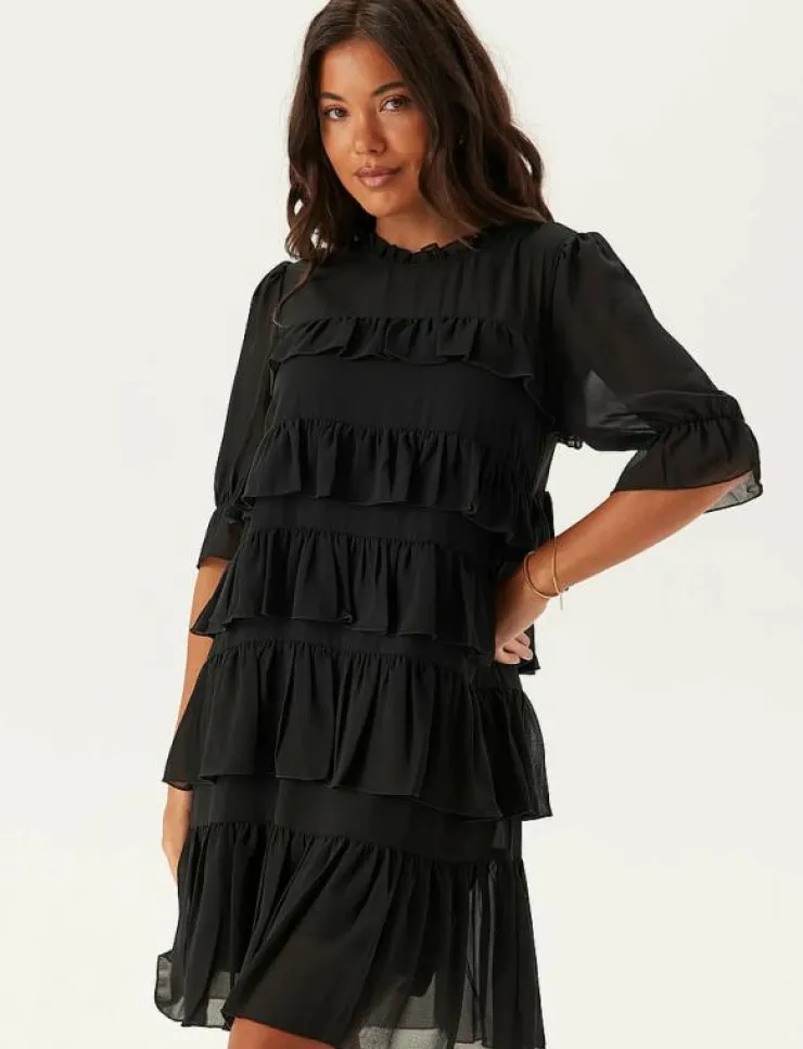 Bubbleroom Frill Short Dress - Korta klänningar|Kvinnor Klänningar