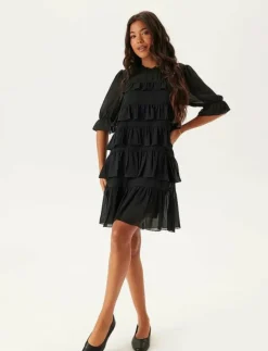 Bubbleroom Frill Short Dress - Korta klänningar|Kvinnor Klänningar