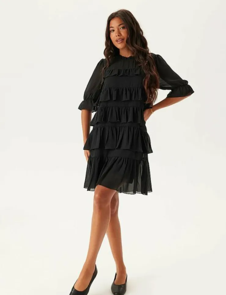 Bubbleroom Frill Short Dress - Korta klänningar|Kvinnor Klänningar