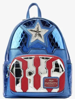 Barn Funko Väskor|! Loungefly Mini Backpack 2 SHINE CAPTAIN AME - Ryggsäckar