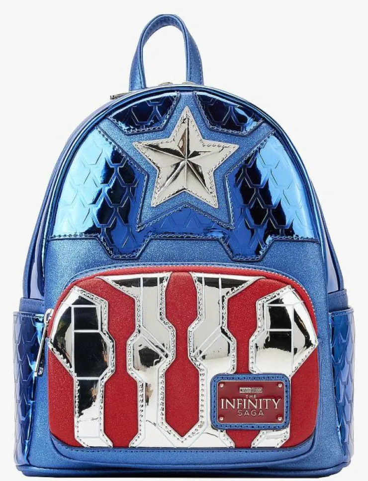 Barn Funko Väskor|! Loungefly Mini Backpack 2 SHINE CAPTAIN AME - Ryggsäckar