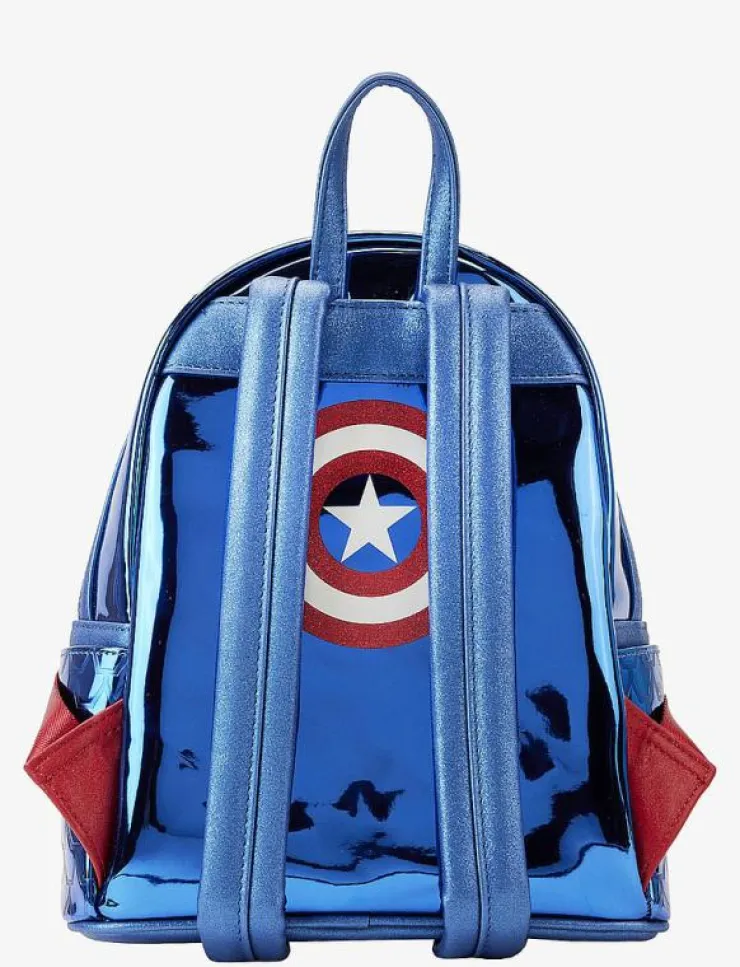 Barn Funko Väskor|! Loungefly Mini Backpack 2 SHINE CAPTAIN AME - Ryggsäckar