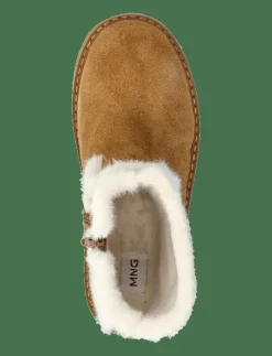 Barn Mango Stövlar & Kängor|Fur-effect suede ankle boots - Vinterstövlar