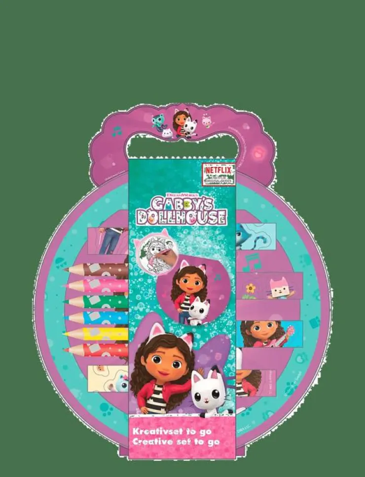 Undercover Gabby's Dollhouse colouring case to go - Färgpennor|Barn Rita & Pyssla