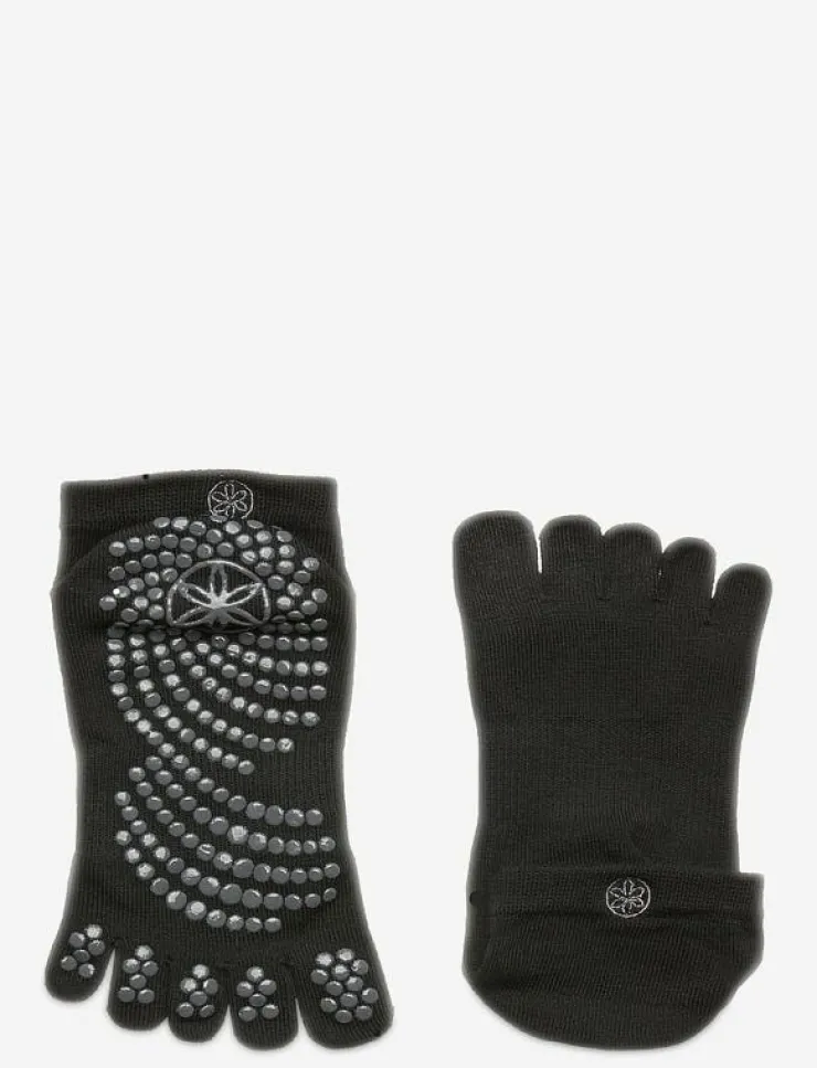 Gaiam GREY GRIPPY YOGA SOCKS - Yogastrumpor|Kvinnor Sportutrustning|Underkläder