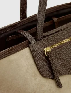 ATP Atelier Gaiba Suede/Printed Lizard - Shoppers|Kvinnor Shoppingväskor & Totes