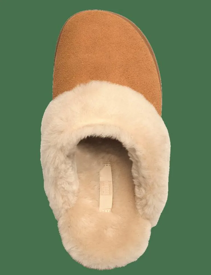 FitFlop GEN-FF SHEARLING-COLLAR SUEDE SLIPPERS - Inneskor|Kvinnor Tofflor