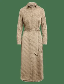 Kvinnor Lauren Ralph Lauren Klänningar|Geo-Print Satin Charmeuse Shirtdress - Midiklänningar