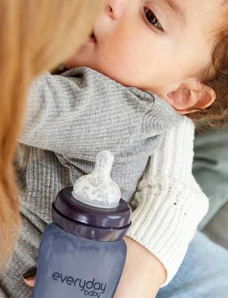 Barn Everyday Baby Mata|Glass Baby Bottle Heat Sensing Healthy + 240ml - Nappflaskor