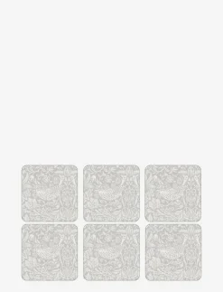 Morris & Co Glasunderlägg Pure Strawberry Thief 6-p - Serveringstillbehör| Serveringstillbehör