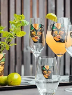 Carolina Gynning Golden Butterfly Roséglas - Vitvinsglas| Glas