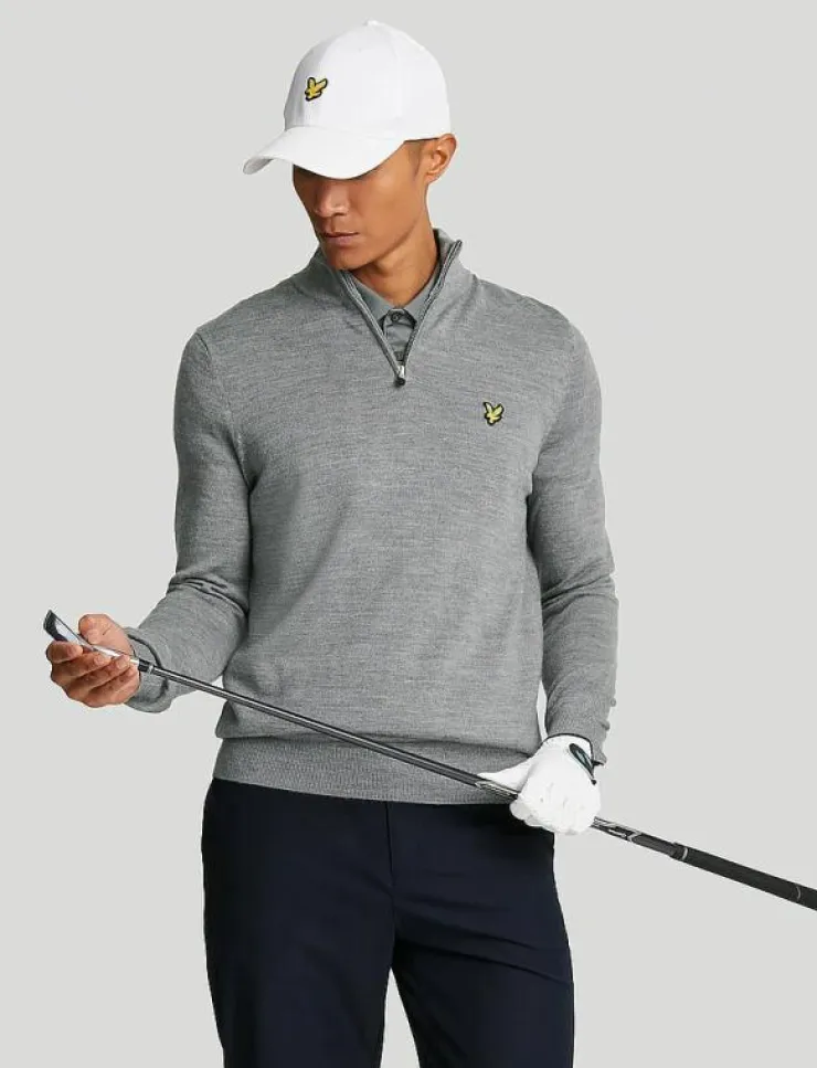 Lyle & Scott Sport Golf Quarter Zip Merino Jumper - Stickat| Sweatshirts