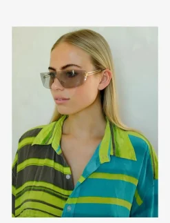 Corlin Eyewear Goodfella Gold - Fyrkantiga|Kvinnor Solglasögon|Solglasögon