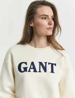 Kvinnor GANT Kläder|GRAPHIC C-NECK SWEAT - Sweatshirts
