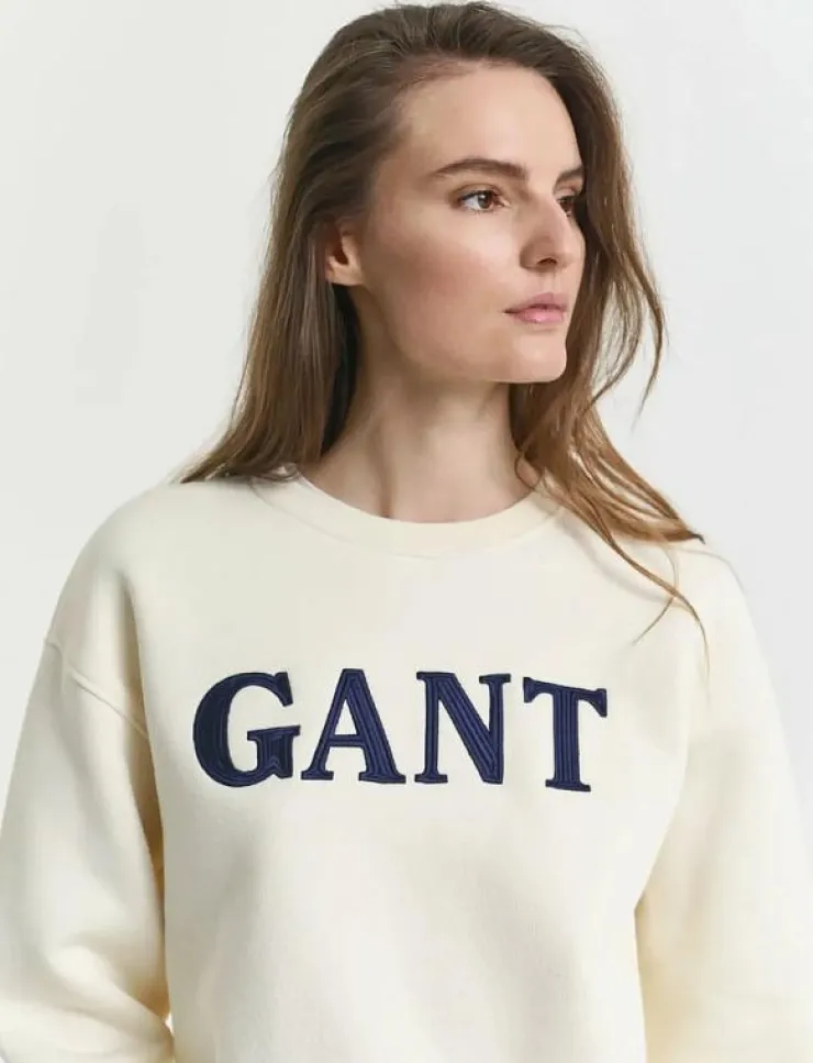 Kvinnor GANT Kläder|GRAPHIC C-NECK SWEAT - Sweatshirts
