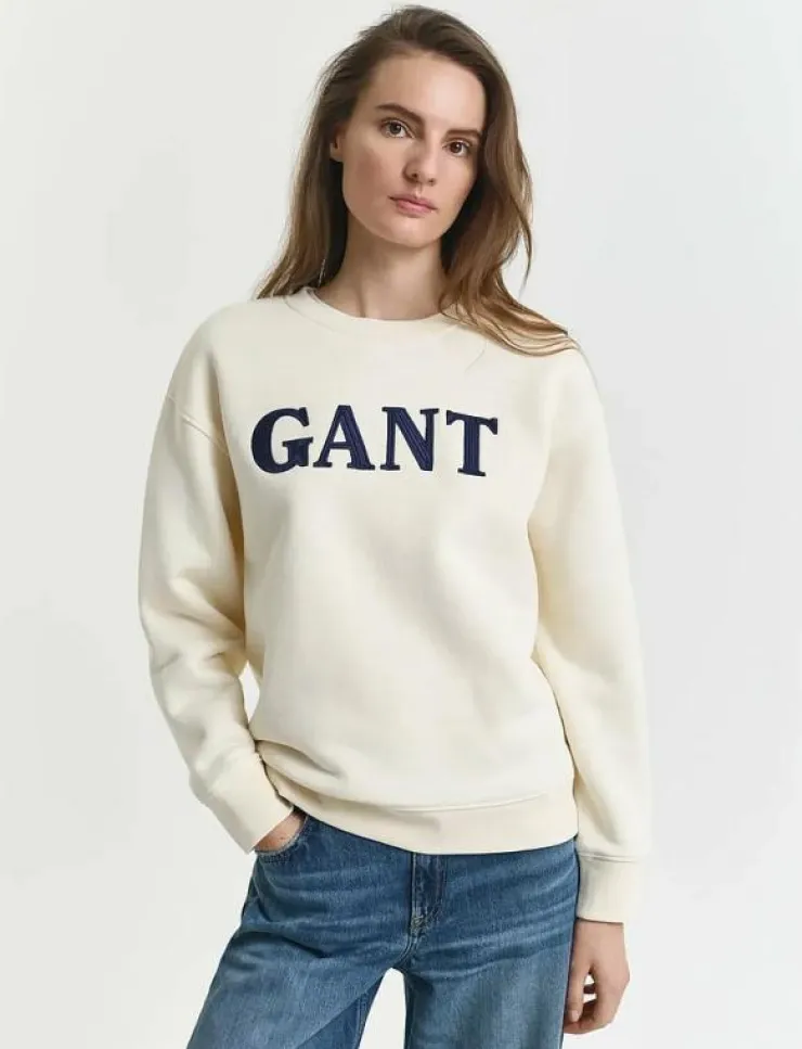 Kvinnor GANT Kläder|GRAPHIC C-NECK SWEAT - Sweatshirts
