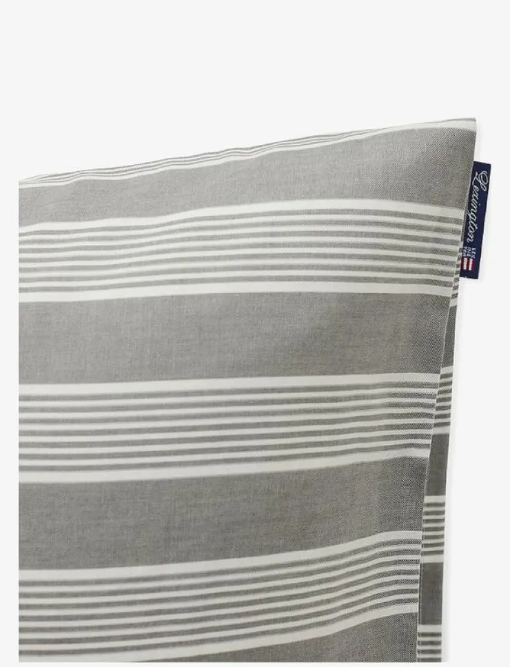 Lexington Home Gray/White Striped Lyocell/Cotton Pillowcase - Örngott| Sängtextilier