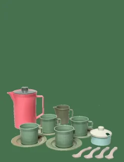 Dantoy GREEN BEAN COFFEE SET IN NET 17 PCS - Leksakskök & Tillbehör|Barn Leksakskök & Tillbehör