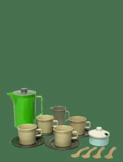 Dantoy GREEN BEAN COFFEE SET IN NET 17 PCS - Leksakskök & Tillbehör|Barn Leksakskök & Tillbehör