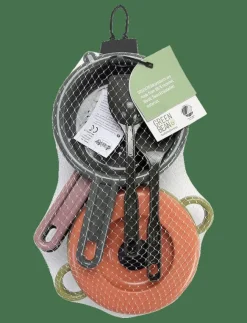 Barn Dantoy Leksakskök & Tillbehör|GREEN BEAN POT-SIEVE-PAN 7 PCS - Tillbehör till leksakskök
