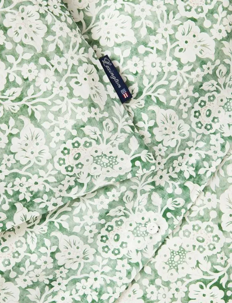 Lexington Home Green Floral Printed Cotton Sateen Bed Set - Påslakanset| Sängtextilier