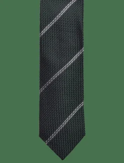 AN IVY Green White Striped Grenadine Tie - Slipsar| Slipsar & Accessoarer