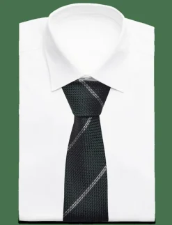 AN IVY Green White Striped Grenadine Tie - Slipsar| Slipsar & Accessoarer
