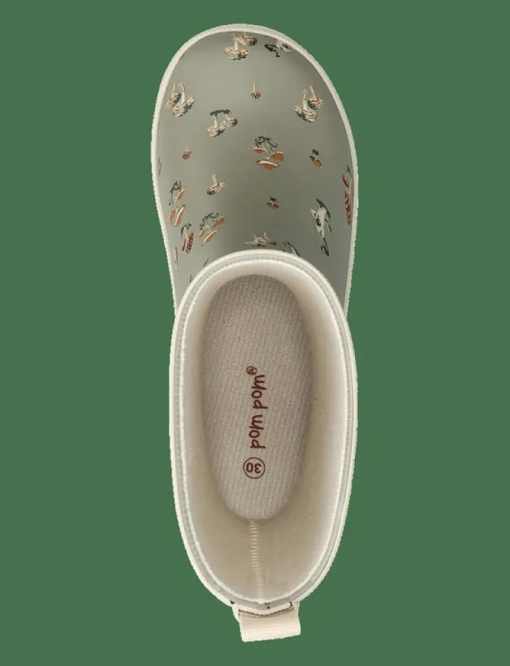 Pom Pom GumBoots AOP - Fodrade Gummistövlar|Barn Regnkläder|Gummistövlar