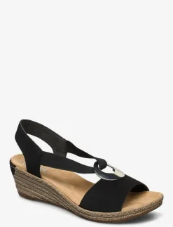 Kvinnor Rieker Espadrillos|624H6-00 - Kilklackar
