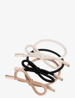 Corinne Hair Tie Bow Metal Plain 3-Pack - Hårsnoddar|Kvinnor Håraccessoarer