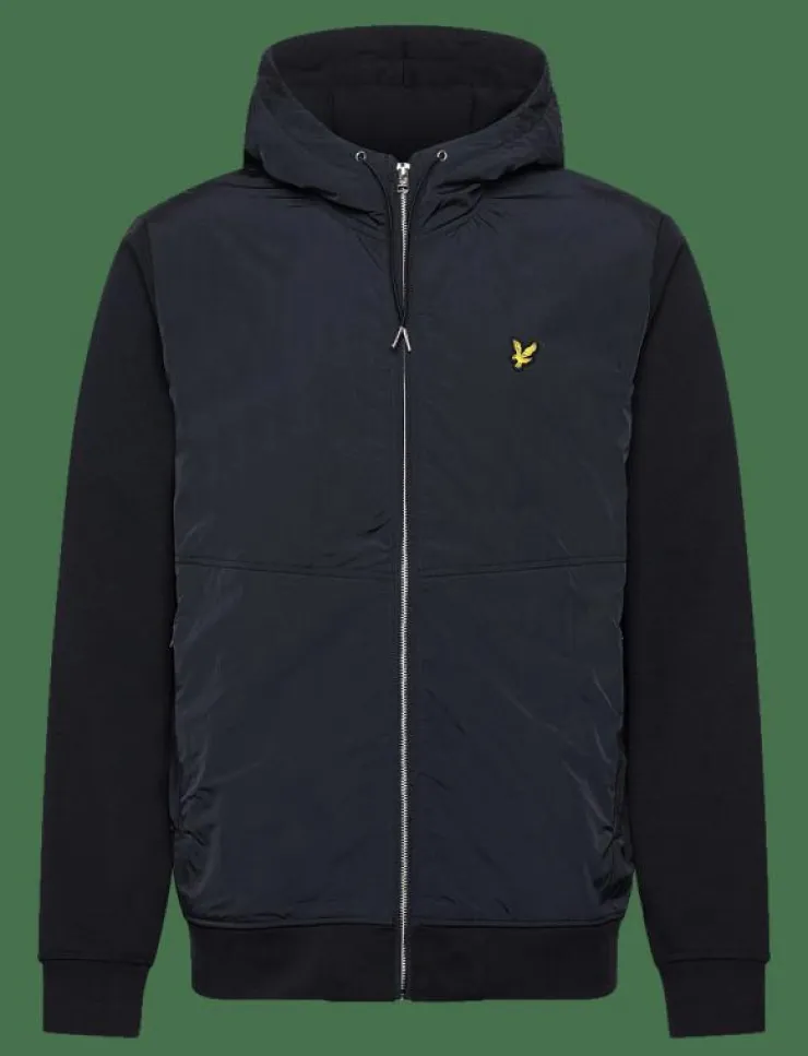 Lyle & Scott Half Raglan Hybrid Hoodie - Hoodies| Sweatshirts & Huvtröjor