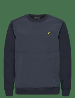 Lyle & Scott Sweatshirts & Huvtröjor|Half Raglan Hybrid Sweatshirt - Sweatshirts