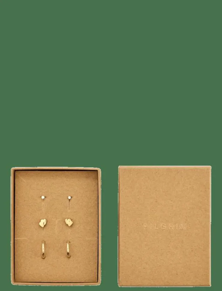 Pilgrim HALO gift set earrings 3-in-1 set - Studs örhängen|Kvinnor Smycken