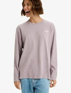 Kvinnor Roxy Toppar & T-Shirts|HANGLOOSE WASHED LS - Långärmade tröjor