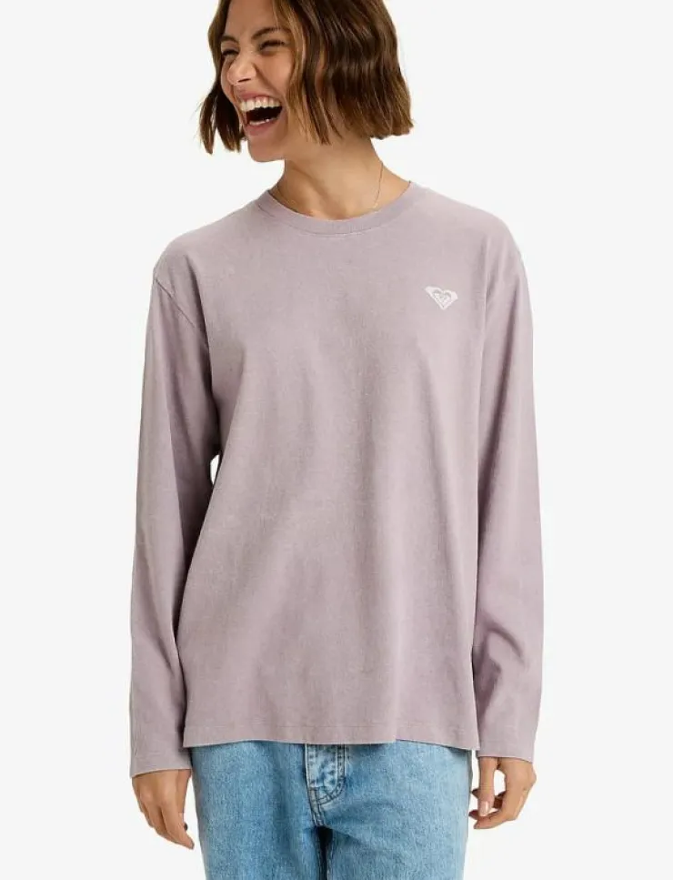 Kvinnor Roxy Toppar & T-Shirts|HANGLOOSE WASHED LS - Långärmade tröjor