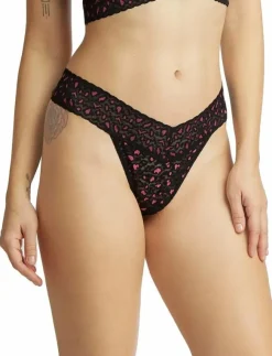 Kvinnor Hanky Panky Trosor|Cross-Dyed Leopard, Original Rise Thong - String