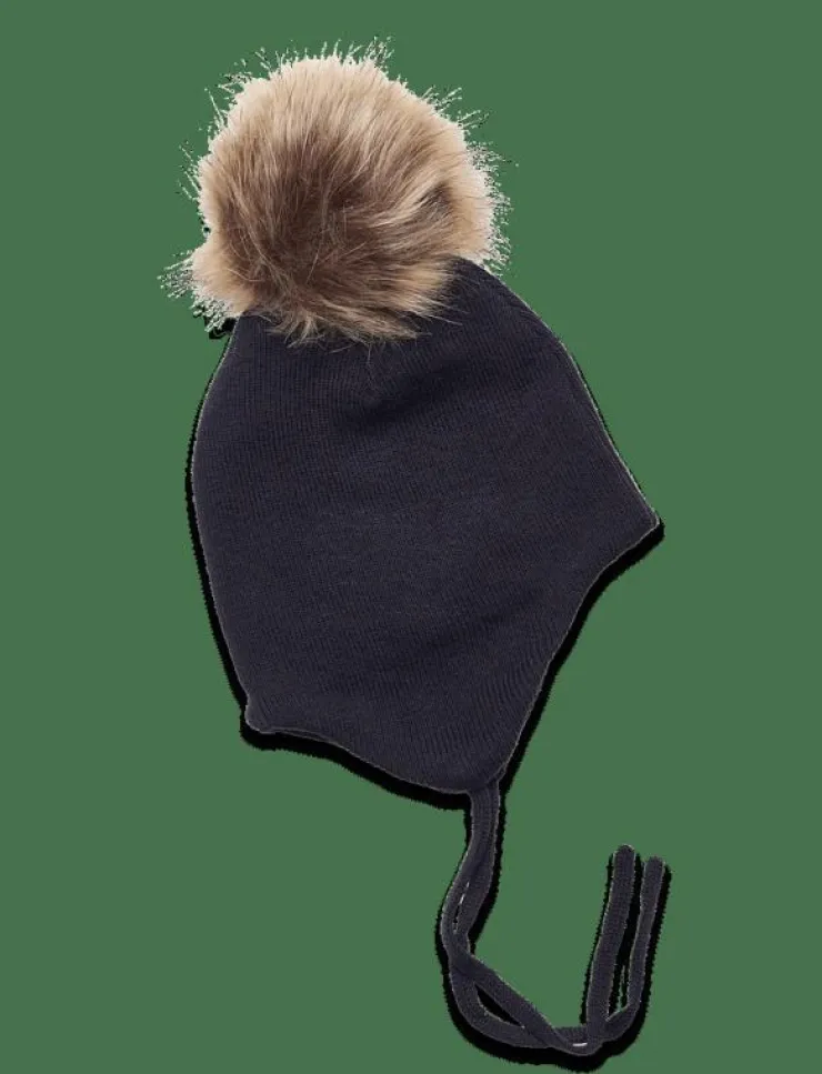 Minymo Hat w. detachable fake fur - Vintermössor|Barn Mössor