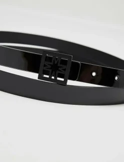 Kvinnor Malina Bälten|Hazel double length patent iconic leather belt - Skärp