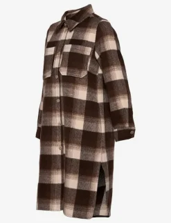NORR Helia long check shirt - Overshirts|Kvinnor Overshirts