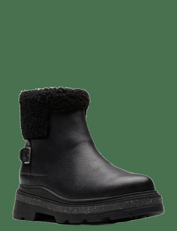 Kvinnor Clarks Varmfodrade Stövlar|HencroftMadiWP D - Platta ankelboots