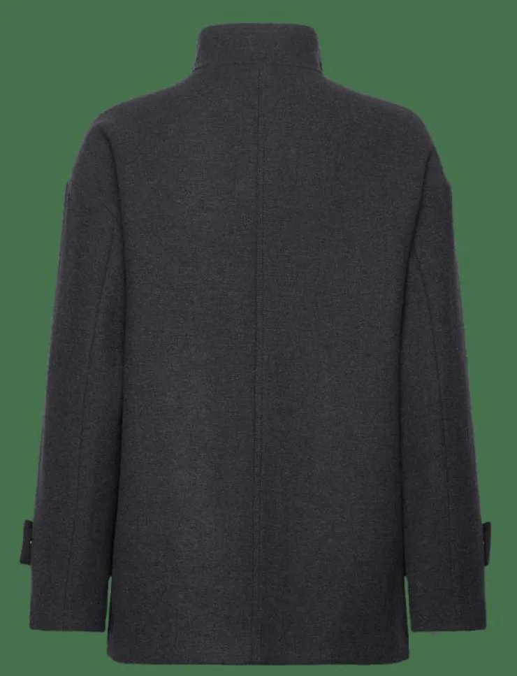 Kvinnor Mango Jackor & Kappor|High neck midi wool coat - Ullkappor