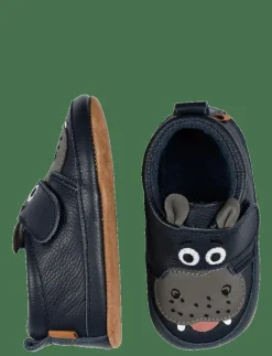 Barn Melton Lära-Gå-Skor|Inneskor|Hippo leather slippers - Inneskor
