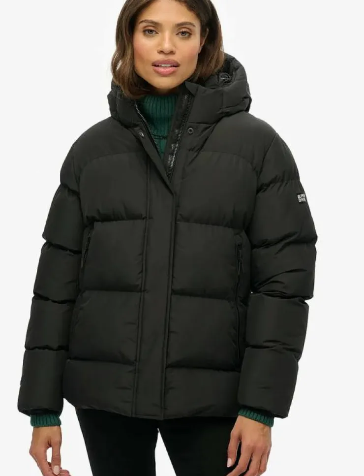 Superdry HOODED 5 BAFFLE SPORTS PUFFER - Dun- & vadderade jackor|Kvinnor Jackor & Kappor