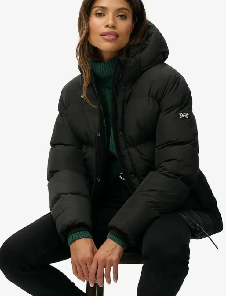 Superdry HOODED 5 BAFFLE SPORTS PUFFER - Dun- & vadderade jackor|Kvinnor Jackor & Kappor