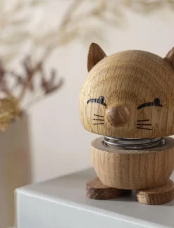 Hoptimist Dekorationsdetaljer|Cat - Träfigurer
