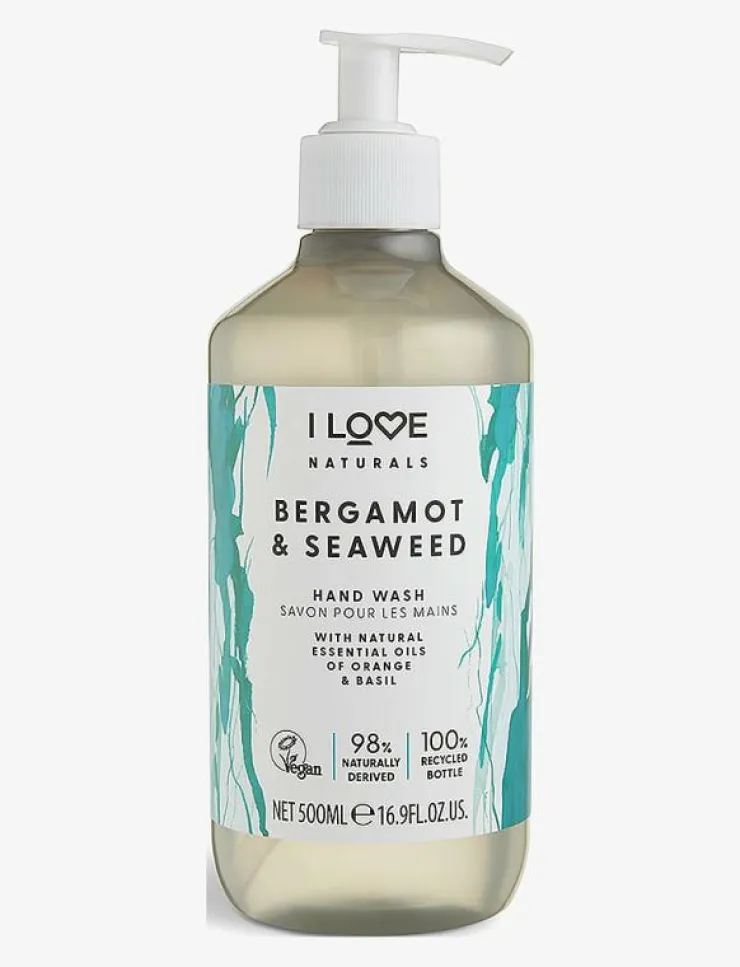 Kvinnor I LOVE Tvålar & Handkräm|Badrumstillbehör|Naturals Hand Wash Bergamot & Seaweed 500ml - Flytande tvål