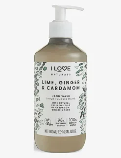 Kvinnor I LOVE Tvålar & Handkräm|Badrumstillbehör|Naturals Hand Wash Lime, Ginger & Cardamon 500ml - Flytande tvål