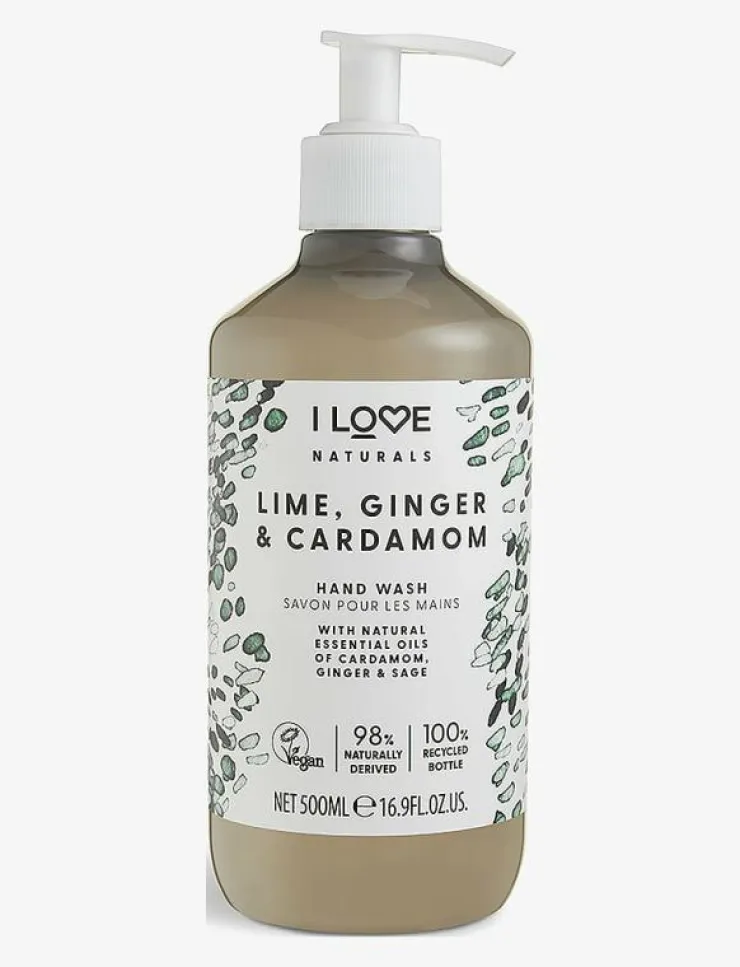 Kvinnor I LOVE Tvålar & Handkräm|Badrumstillbehör|Naturals Hand Wash Lime, Ginger & Cardamon 500ml - Flytande tvål